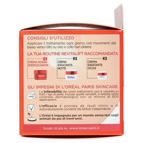 L'Oréal Paris Crema Viso giorno anti-rughe Revitalift con Ginseng Rosso e Proretinolo avanzato, 50ml